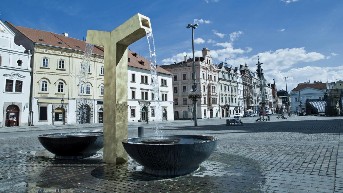 Goldene Fontäne in Pilsen 