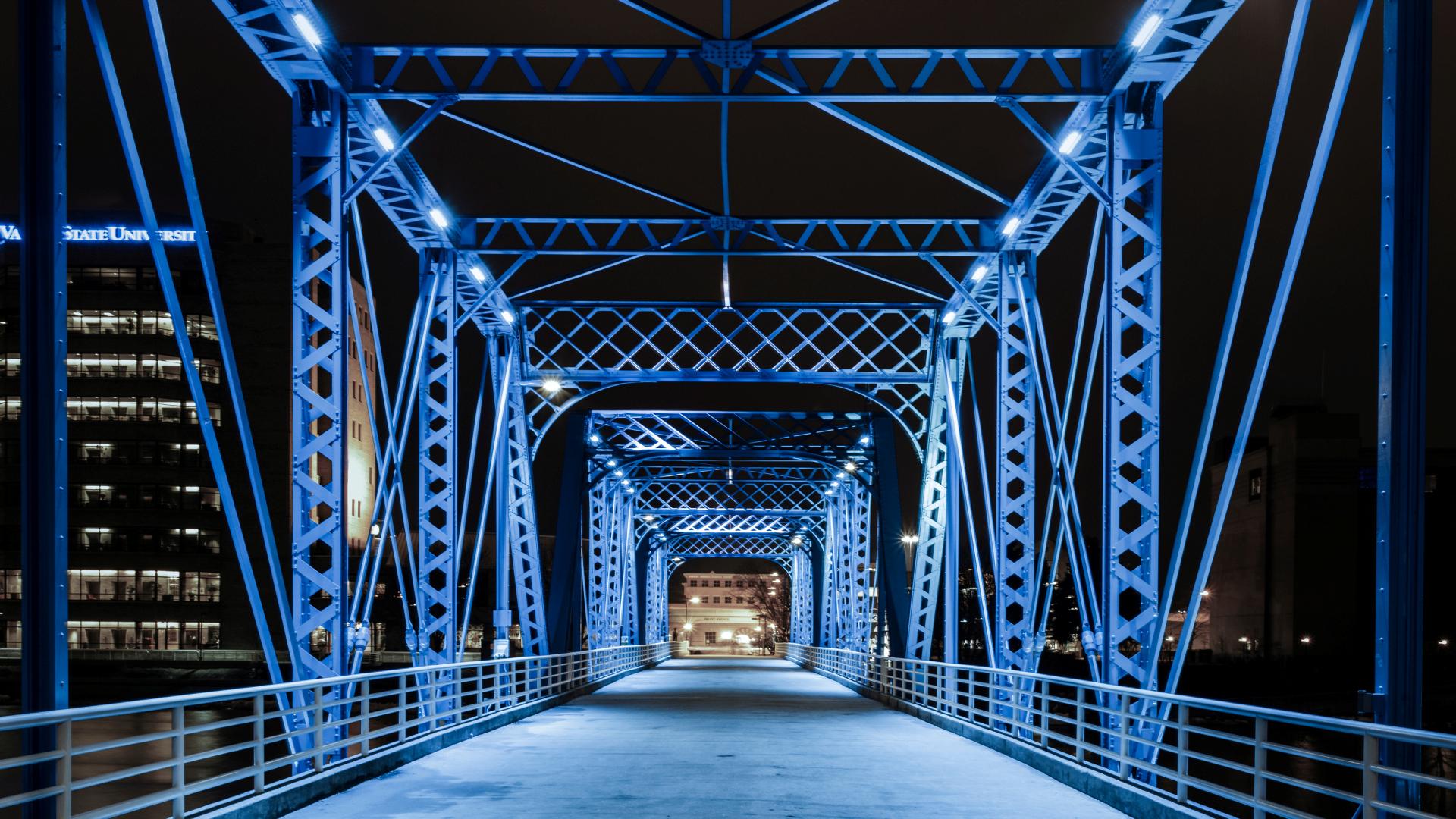 Magical Blue Bridge in Grand Rapids