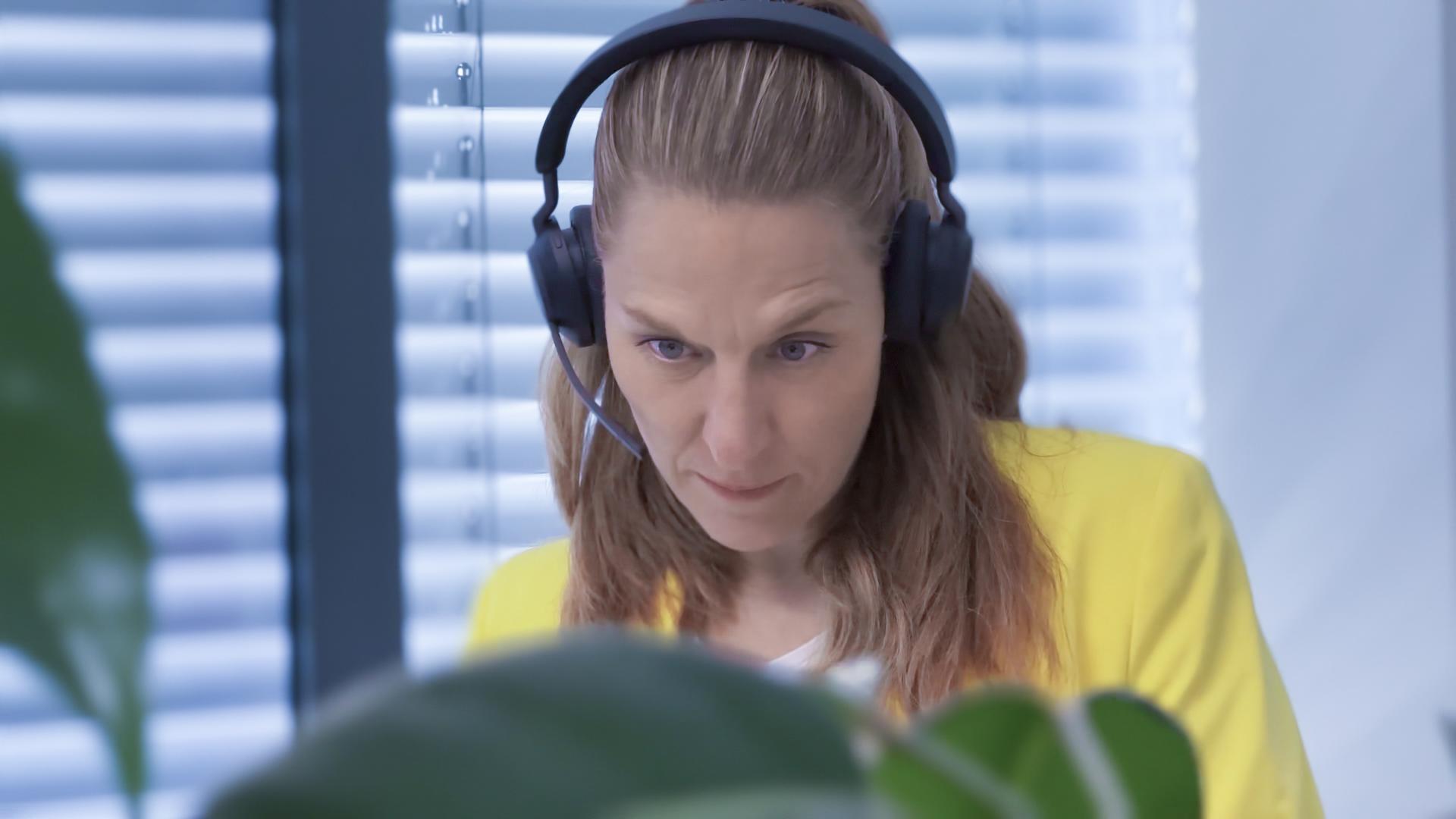Angelika beim arbeiten
