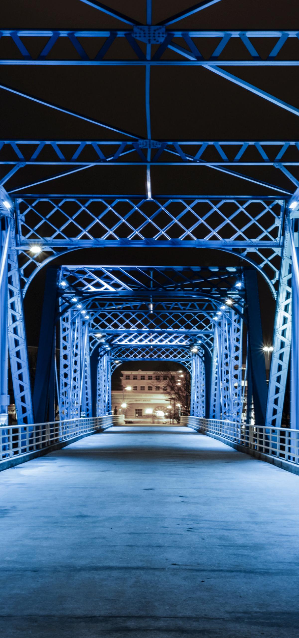 Le pont bleu magique à Grand Rapids