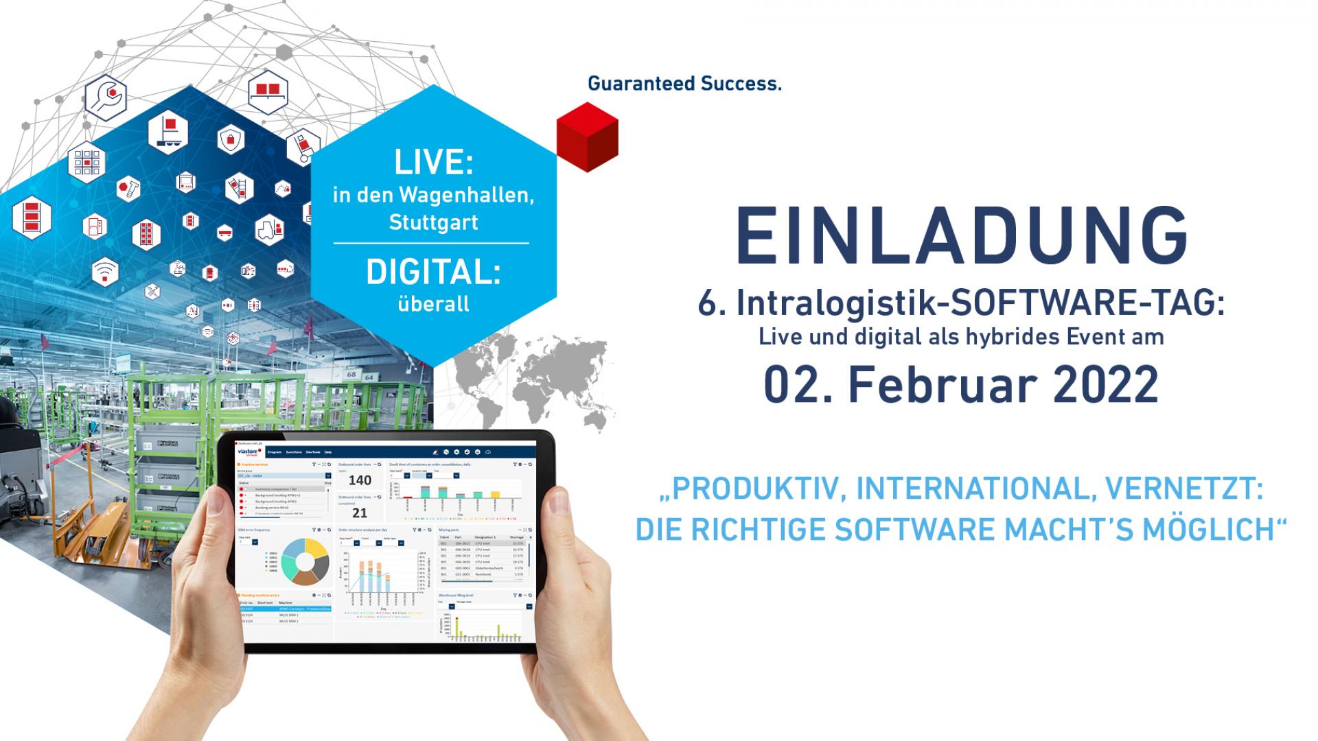 Grafik für den 6. viastore Intralogistik-Software-Tag von viastore