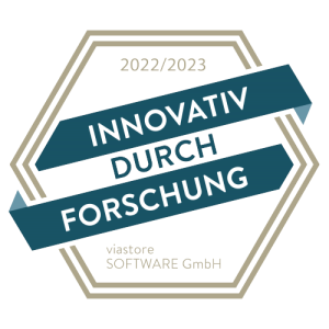 Gütesiegel Innovativ durch Forschung für viastore SOFTWARE 2022/2023