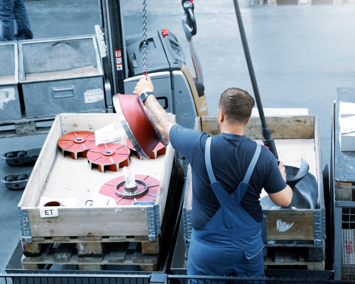 viastore Referenzkunde KSB, Industrielle Fertigung