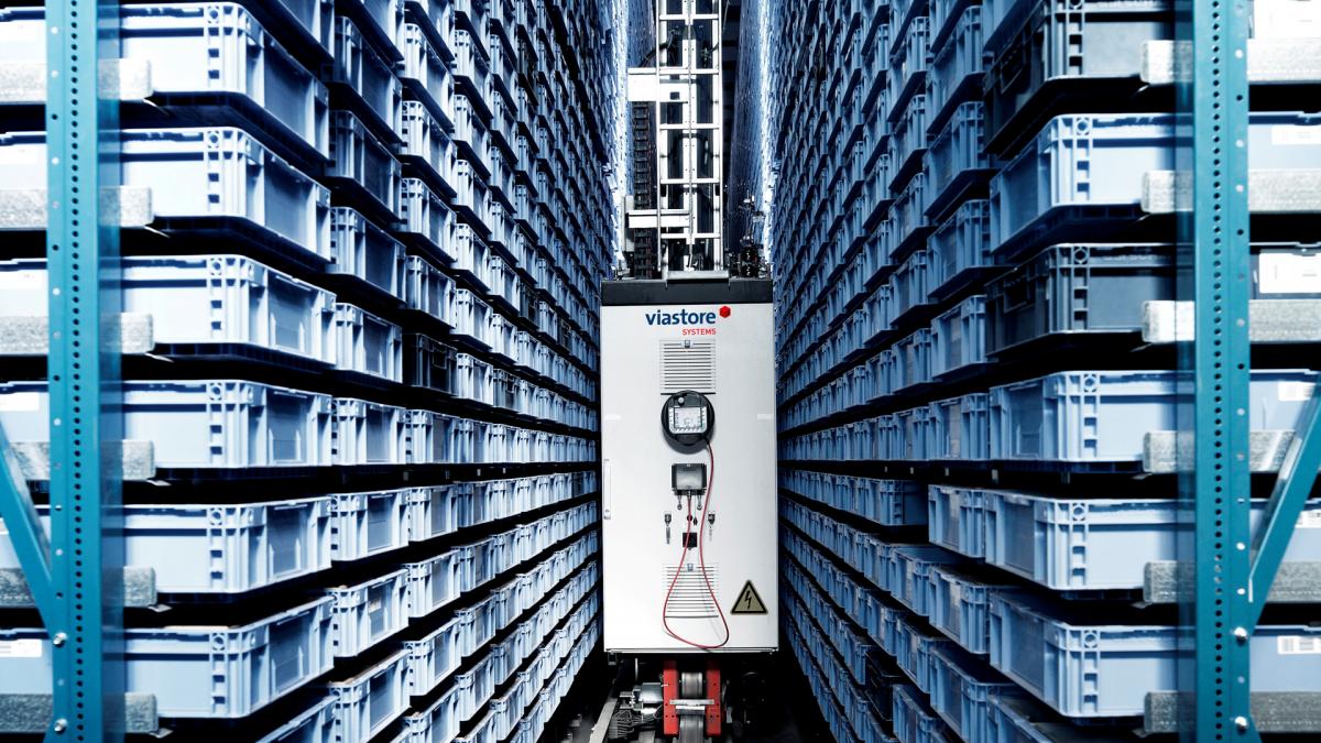 Automated mini-load storage from viastore at Odu, Manufacturing Industry