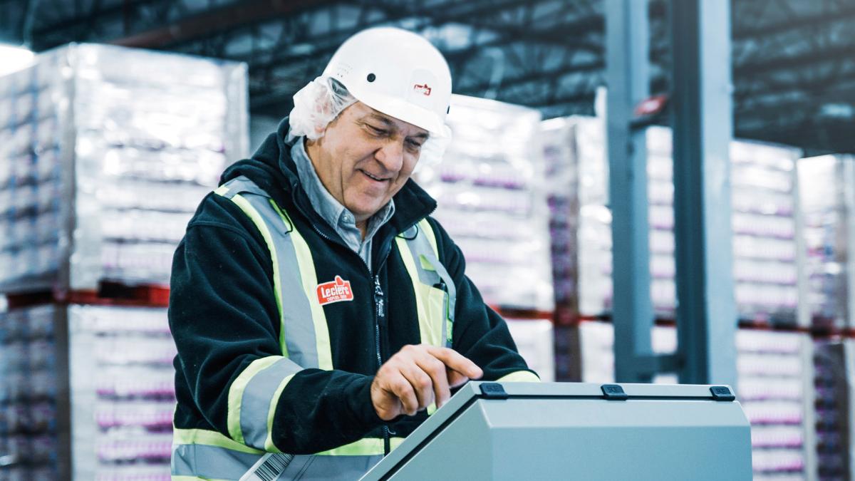 Palettenlager mit WMS viadat bei Leclerc, Lebensmittelindustrie 