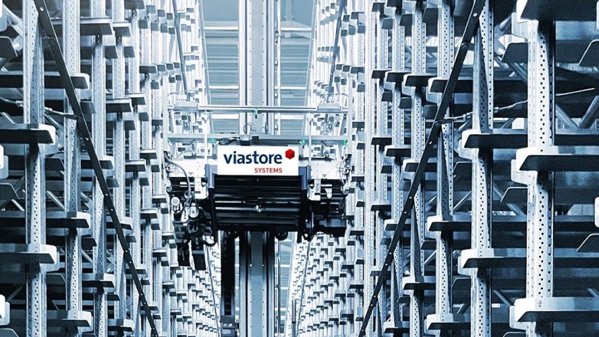 viastore Regalbediengerät im automatischen Kleinteilelager von Großhändler CVK Cornelsen