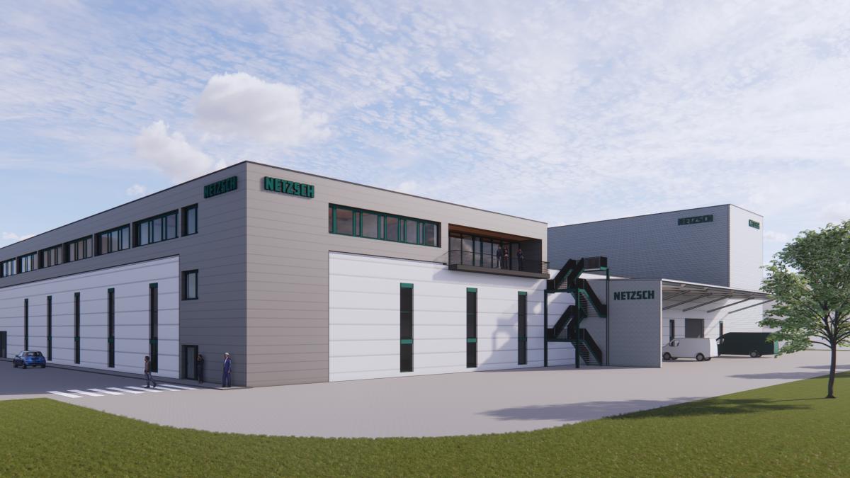 3-D Modell des neuen Logistikzentrum für Netzsch Pumpen, realisiert von viastore