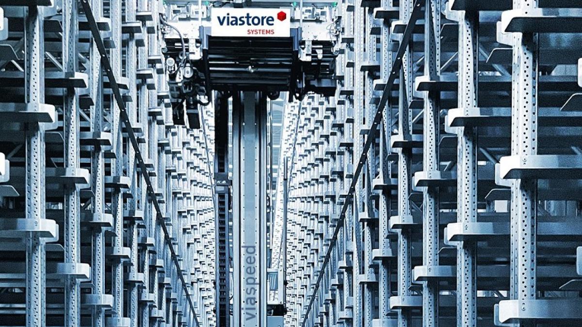 skladovací a vyhledávací systém viastore v automatickém skladu drobných dílů velkoobchodu CVK Cornelsen