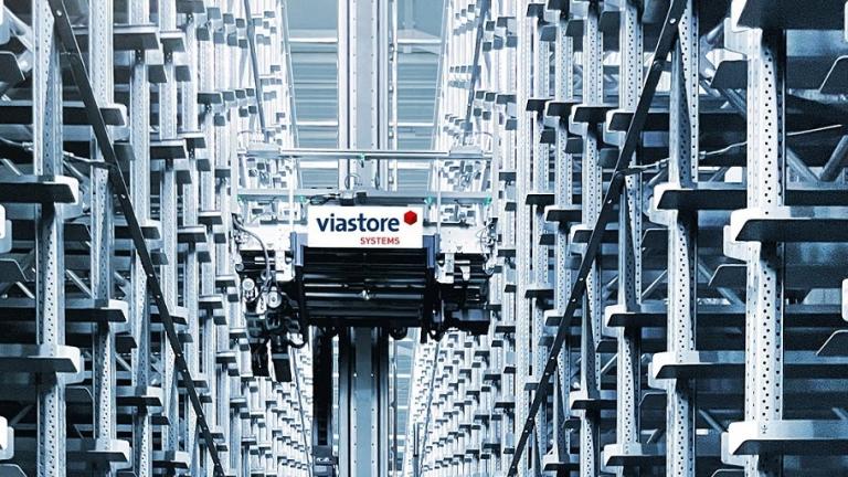 viastore Regalbediengerät im automatischen Kleinteilelager von Großhändler CVK Cornelsen