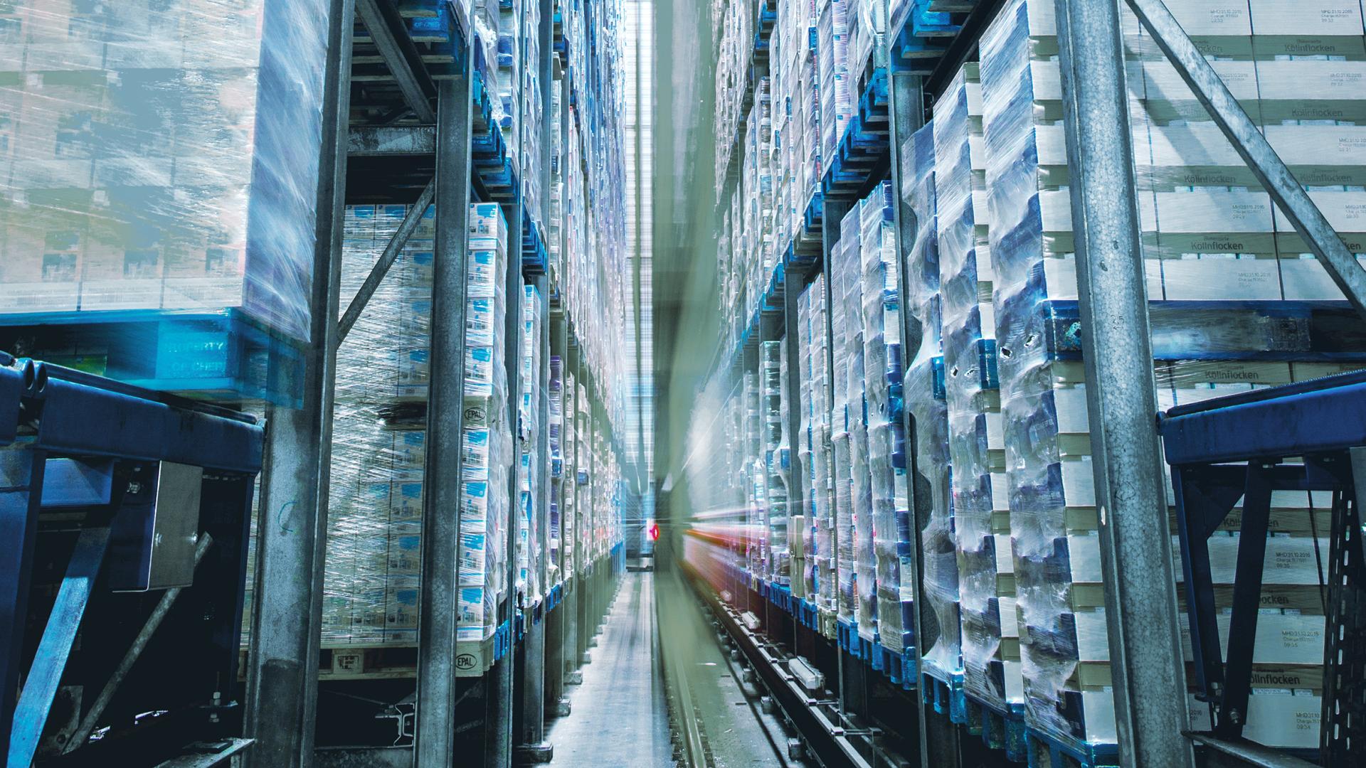 viastore Pallettenlager mit SAP EWM bei Kölln, Lebensmittelindustrie