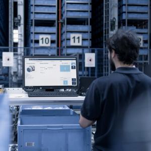 Order picking with viadat warehouse management software from viastore at Hummel
