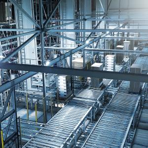 Vue intérieure du magasin automatique à hauts rayonnages de viastore pour VPK