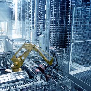 viastore Tablerlager bei Sberbank, Kommissionier-Roboter