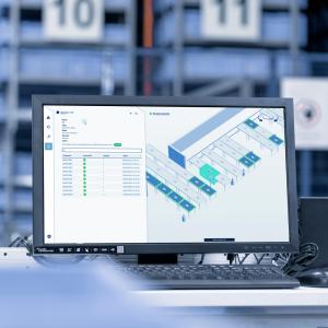 Bildschrim mit Lagervisualisierung viavision