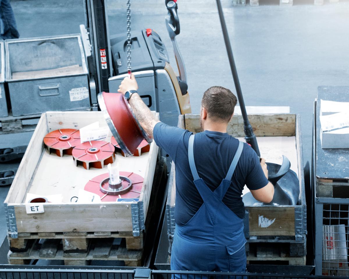 viastore Referenzkunde KSB, Industrielle Fertigung