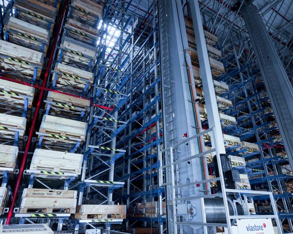 ASRS Pallet Cranes in a Warehouse